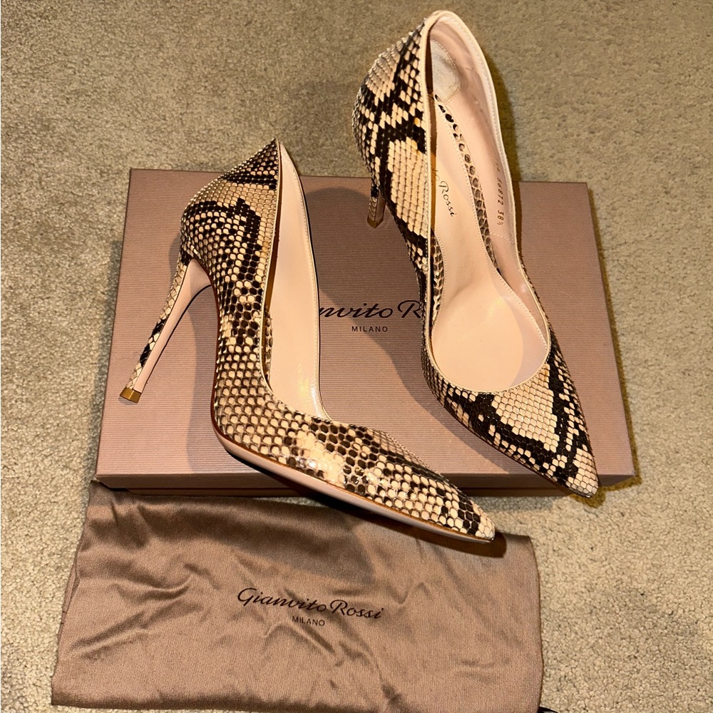 Gianvito Rossi Python Ellipsis Pump 105mm
